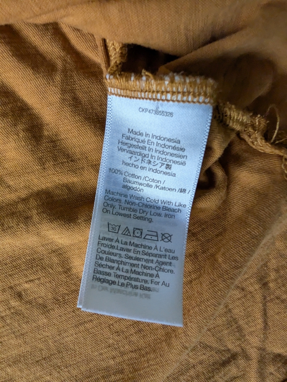 Madewell Whisper Cotton Turtleneck Long Sleeve Top 100% Cotton Camel Toffee Sz M image 7